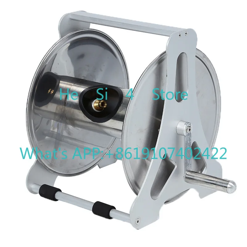 Auto Rewind Stainless Steel Hose Reel Wall Mount Water Pipe Storage Rack Farm Car Wash Garden Watering Hose Winding Frame