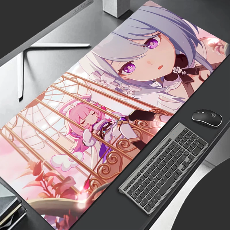 Mousepad Computer Gaming H-honkai Impact 3 Accessories Cartoon Keyboard Pad Office PC Rubber Mouse Pad Decoracion Desk Mouse Mat