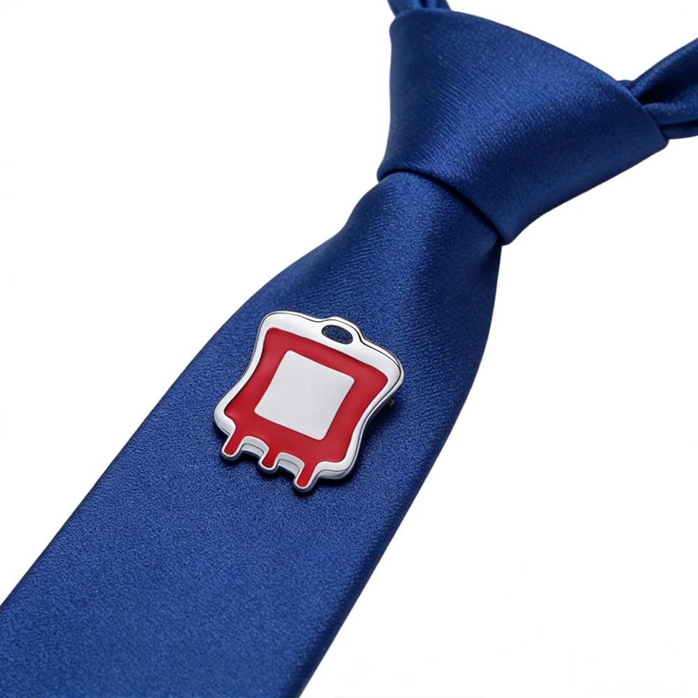 Emergency Blood Bag Design Brooch Creative Metal Blood Type Transfusion Logo Bag Tie Accessory Medical Personnel Jewelry
