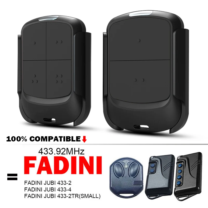 FADINI JUBI 433 MHz Rolling Code Remote Control Garage Door Opener FADINI ASTRO JUBI 433-2 433-4 433-2TR SMALL Hand Transmitter