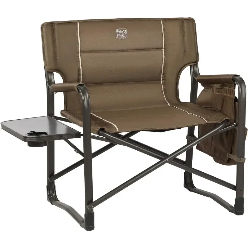 TIMBER RIDGE XXL Upgraded Oversized Directors Chairs with Foldable Side Table, Detachable Side Pocket, Heavy Folding Camping