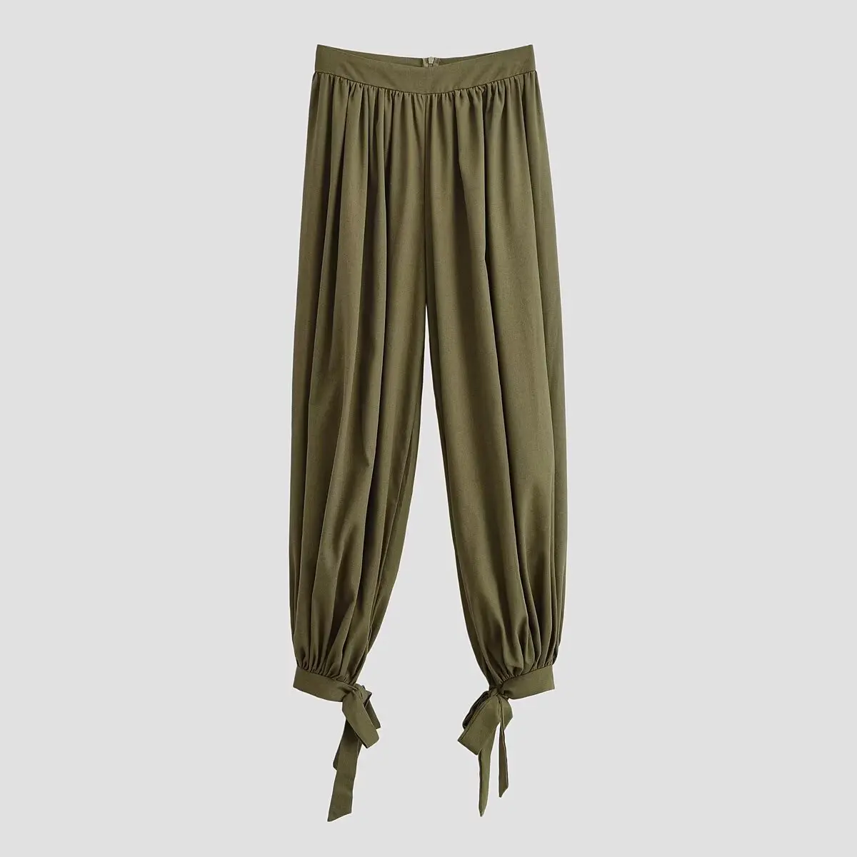 Damen Freizeit-Chic Knöchellange Schleifenhose KONDALA 2026 Frühjahr Mode Pendler Minimalistische Hose Weibliche Elegante Vielseitige Lange Hose – Detail 3