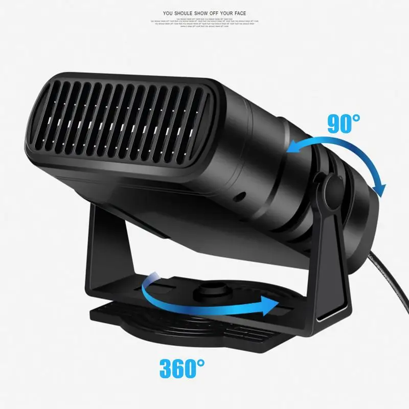 NEW 12V/24V Car Heater Portable Car Heater Fan 2IN1 Cooling Heating Auto Windshield Defroster Car Defogger Anti-Fog Heater Dryer