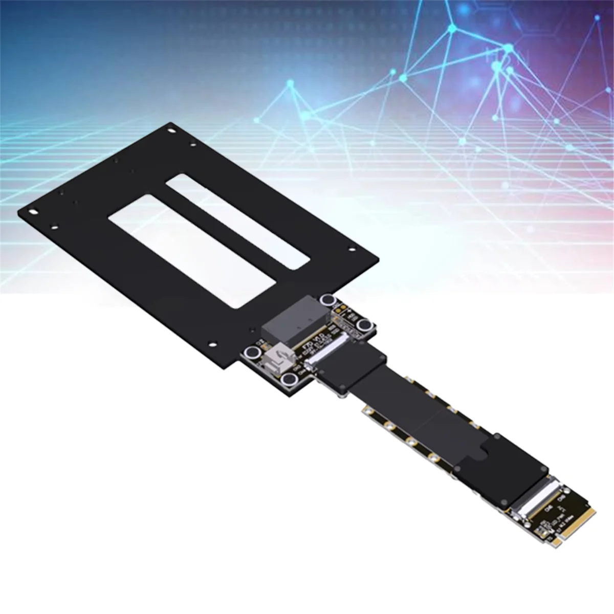 A49T F47SD M.2 NVMe a E1.S/E3.S Cable de extensión SSD PCIe 5,0 X4 SFF-TA-1002, alta velocidad 128G/Bps grado profesional 50cm