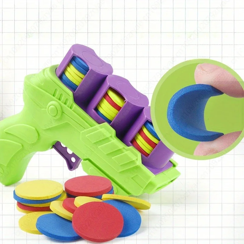 1/2 قطعة مسدس الجزرة لعبة ، معركة لاعبين ، مسدس قرص طائر رصاصة ناعمة ، إطلاق نار تفاعلي بين الوالدين والشباب في الهواء الطلق #4