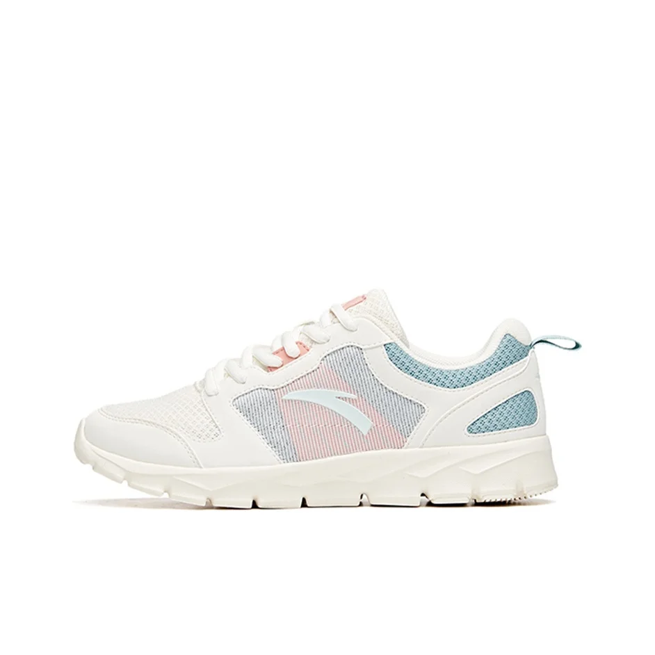 Anta Mesh Slip Resistant, Abrasion Resistant, Lightweight Low top Running Shoes Women's White Cyan 92625512-23