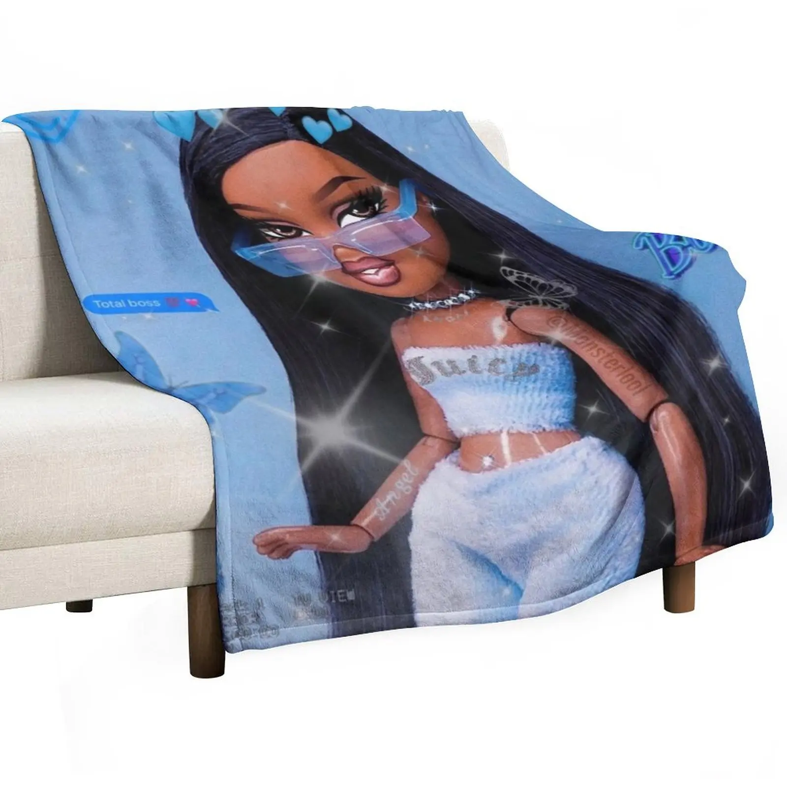 

Sky butterfly Throw Blanket Durable Warm Blanket for Daily Home Use