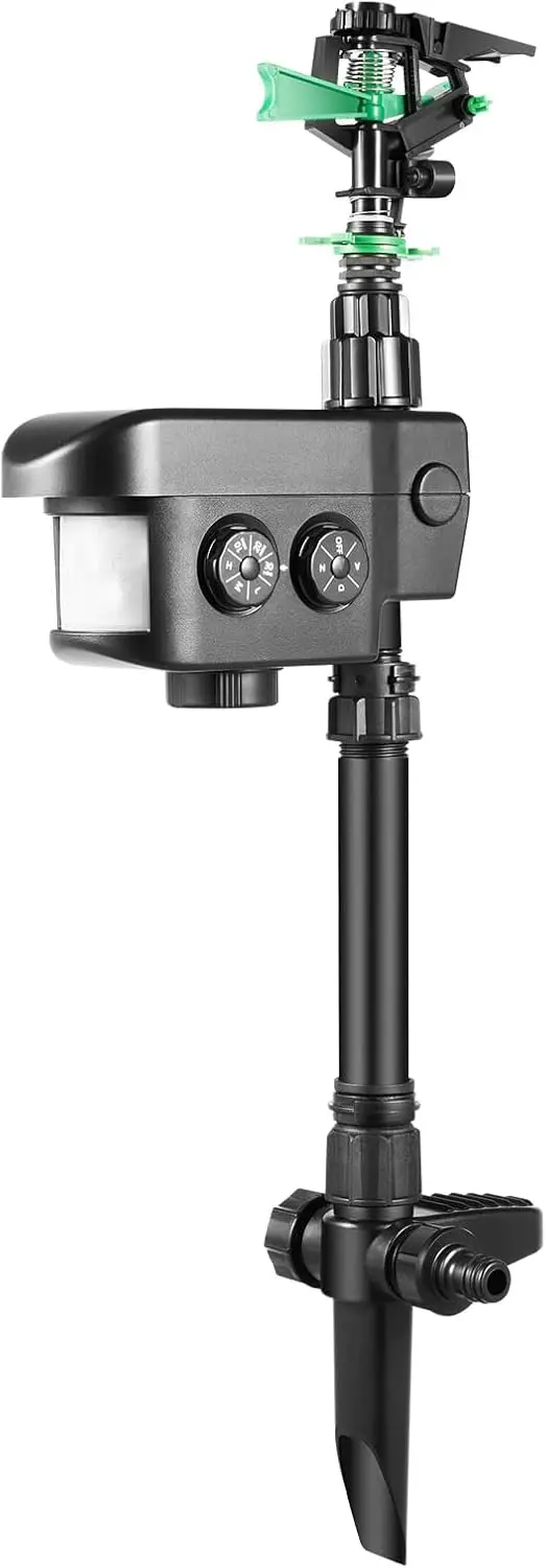 

Solar Motion Activated Sprinkler Animal Repellent Automatic Water Spray Deterrent for Garden Lawn Orchard Protection