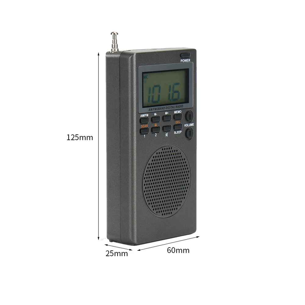 راديو FM صغير محمول وراديو صباحا ، مستقبل راديو ضبط رقمي ، مشغل موسيقى ، راديو صغير متين