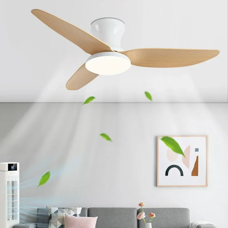 

40inch Modern White Low Floor DC Motor 30W Ceiling Fans with Remote Control Simple Ceiling Fan with 30W Light Home Fan 220V