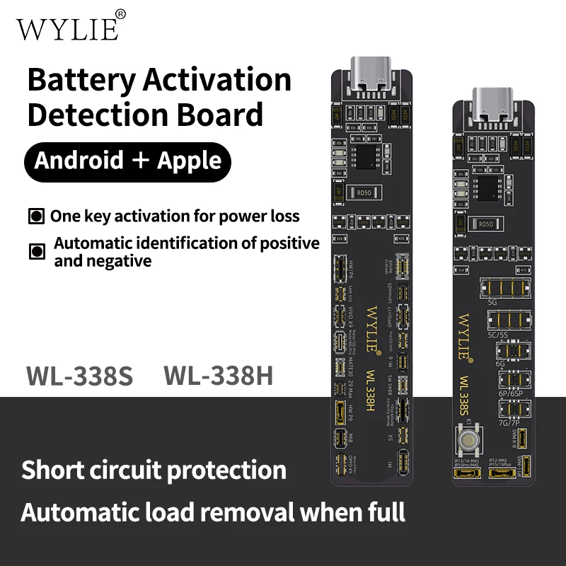 WYLIE Compact Battery Activation Detection Board For iPhone For Samsung Huawei Android Batteries Repair Test Too