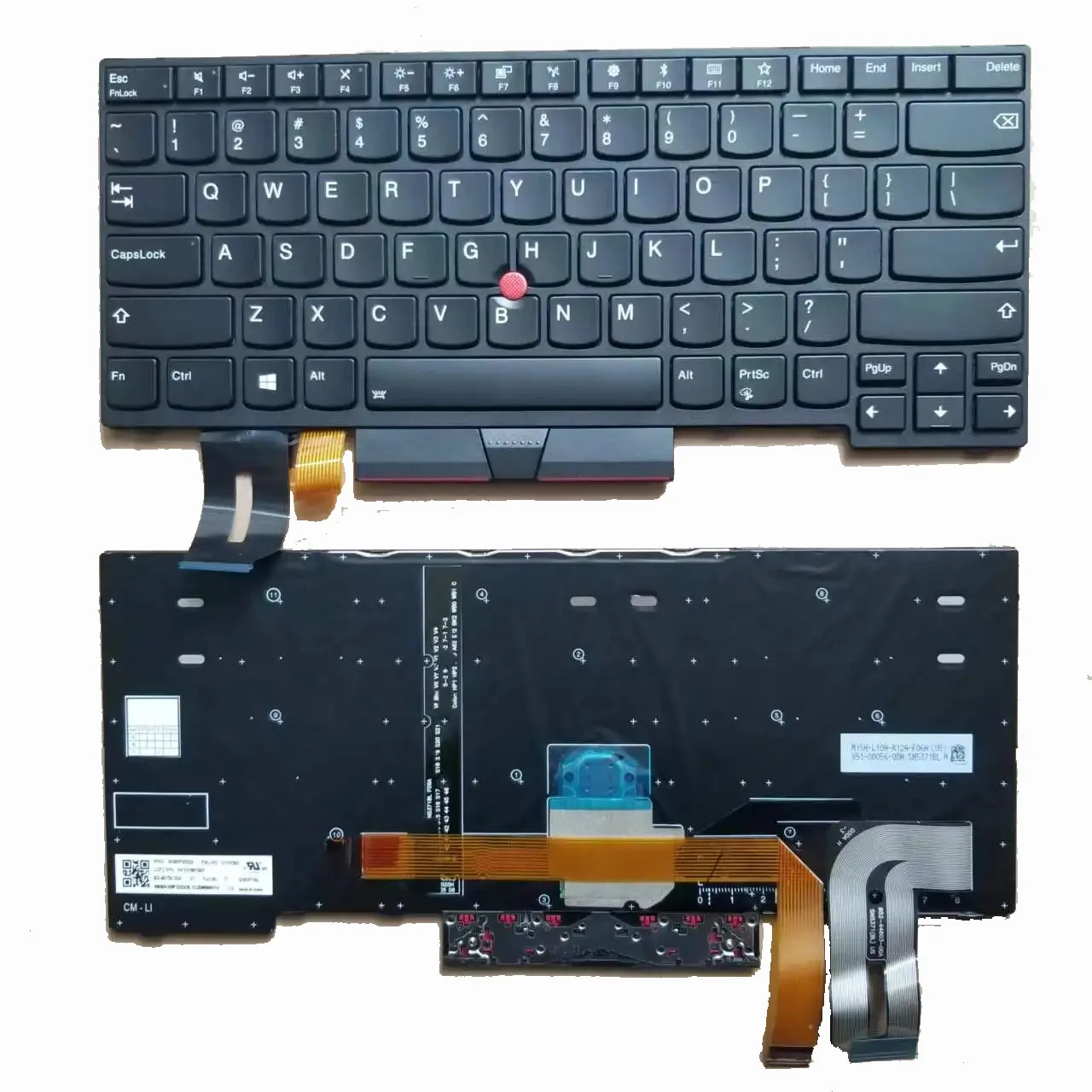 New Backlit US Russian  Keyboard For Lenovo Thinkpad E480 E485 L480 L380 T490 E490 E495 L490 T495 Yoga L390 T480S RU