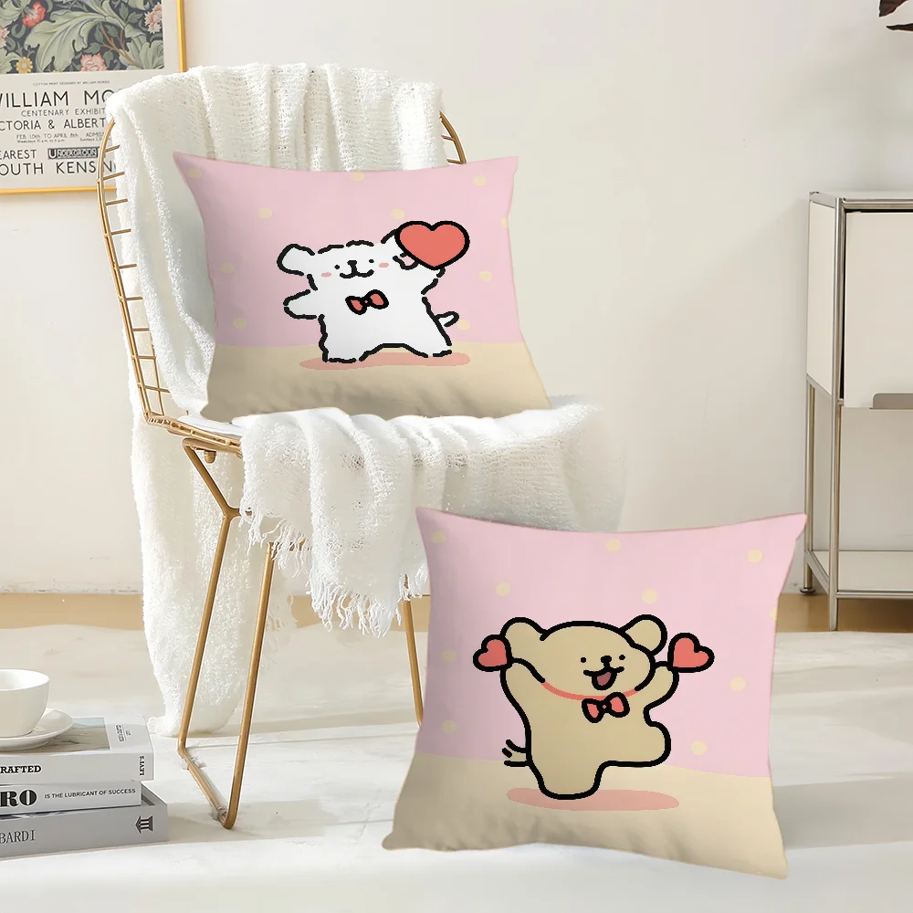 Line Dog M-maltese Pillow Case Suitable For Bedrooms Living Rooms Cars Home Decoration