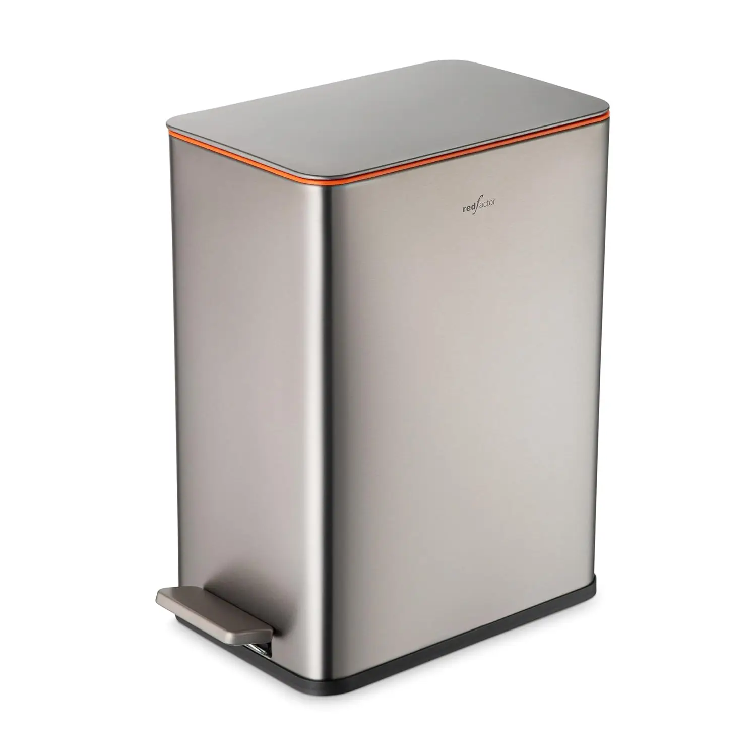 

Slim 2.6 Gallon Stainless Steel Pedal Trash Can with Soft Close Lid for Narrow Spaces – Wastebasket