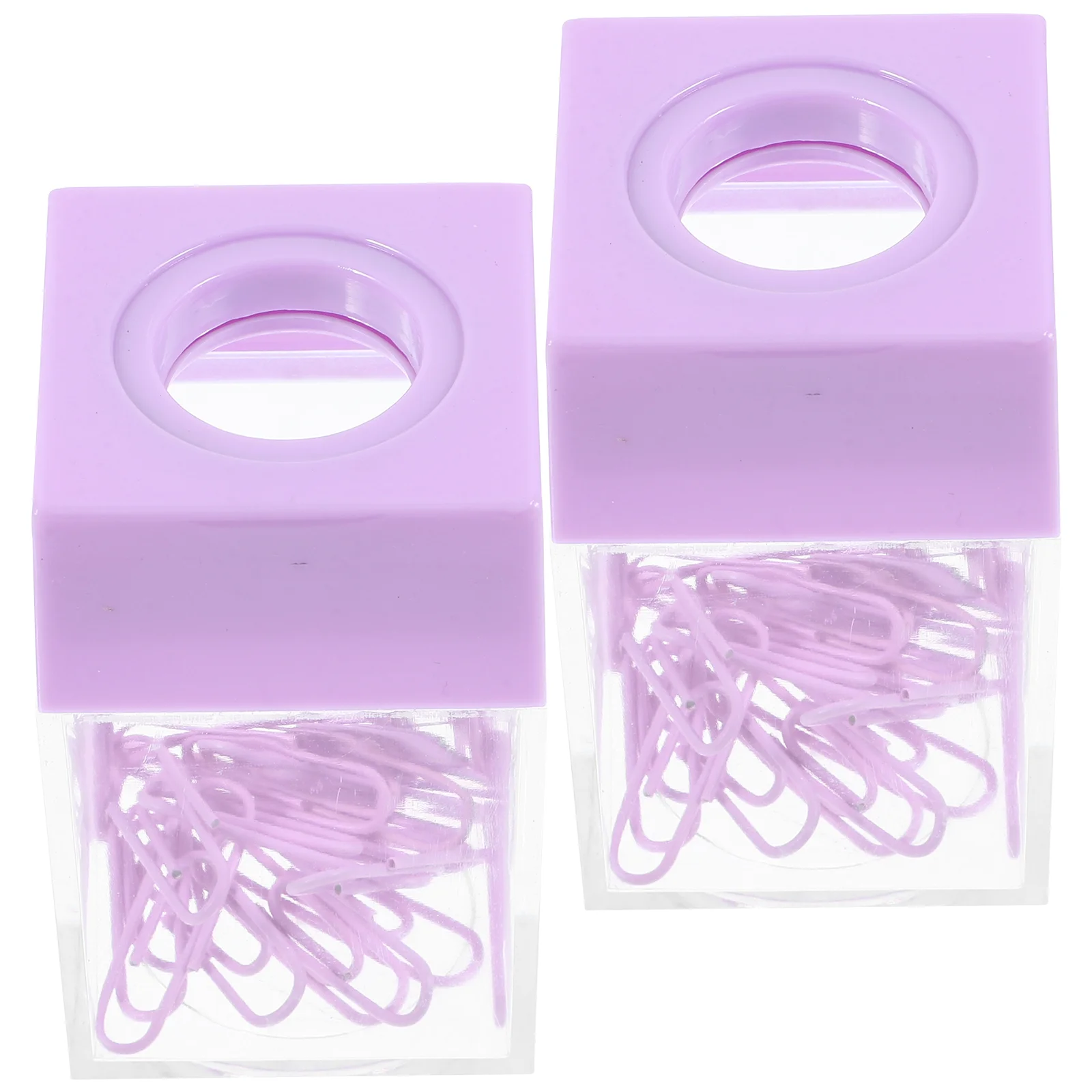 Cubicle Paper Clip Storage Bucket Square Container Paperclip Dispensers White Staple