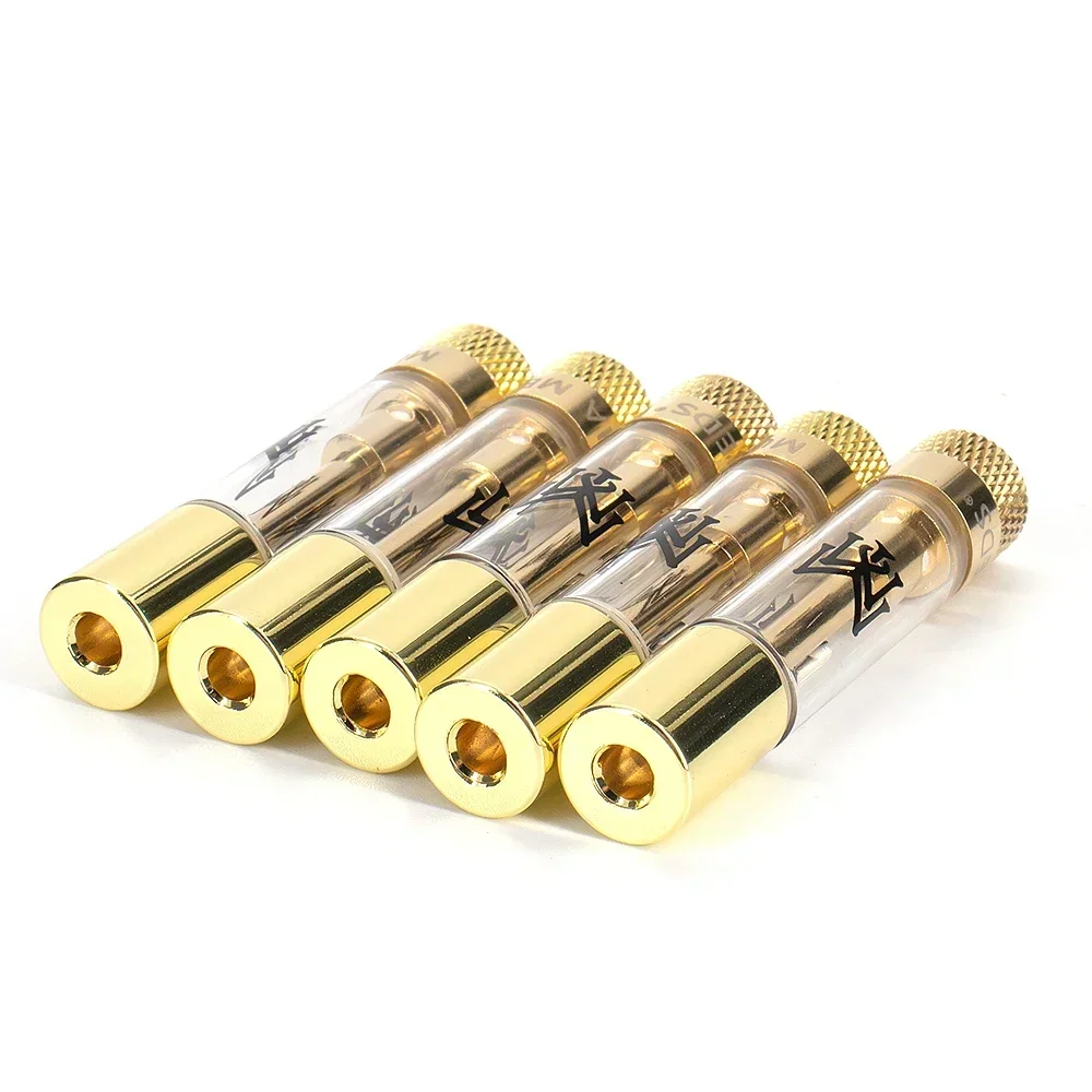 5p MUHA MEDS Vape Cartridegs Carts 0.8/1.0ml 510 Thread Ceramic Coil GOLD Tip Empty Vaporizer Thick Oil Cartridge with Package