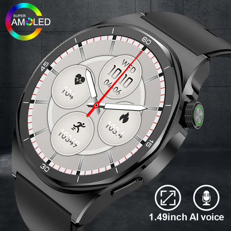 

LIGE New Bluetooth Call Smart Watch 1.49inch HD Display Screen 24hour Heart Rate Health Monitor 100+Sports Modes Fitness Watches