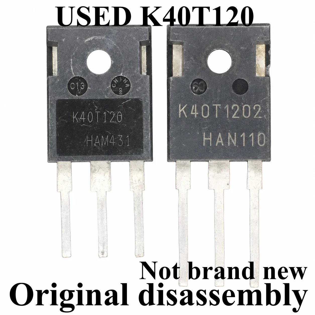 5-10pcs 100% Original disassembly used Transistor K40T120 K40T1202 40A 1200V IGBT TO-247 In Stock