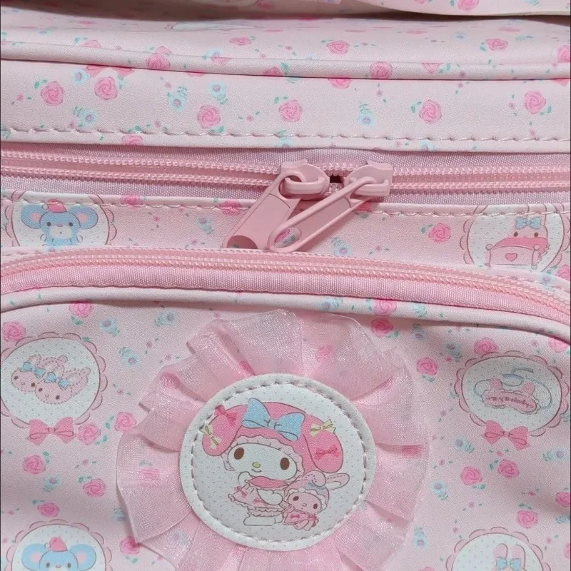 2025 Kawaii سانريو أنيمي حقيبة مستحضرات تجميل لطيفة حقيبة تخزين كبيرة حقيبة يد جميلة بلدي ميلودي ماكياج هدية عيد ميلاد لعب للأطفال #5