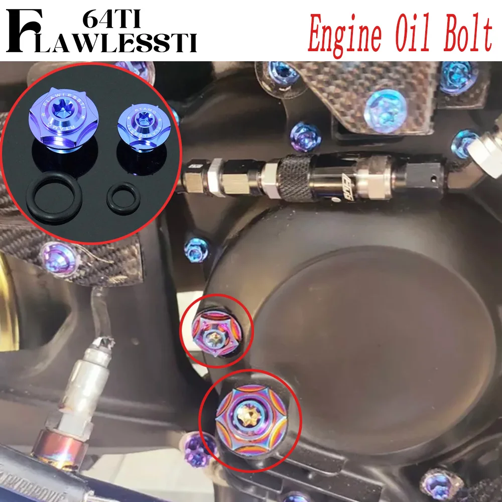 FLAWLESSTI Gr5 Titanium Bolt Brake Clutch Lever Disc CVT Box Rear Swing Arm Exhaust Pipe Bolt For Honda Forza 350