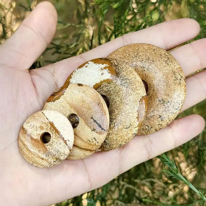 الصورة الطبيعية جاسبر دونت خواتم حجر الخرز ل عقد دي اي واي سوار قلادة صنع المجوهرات الخرز 1 قطعة 30 مللي متر 40 مللي متر 50 مللي متر