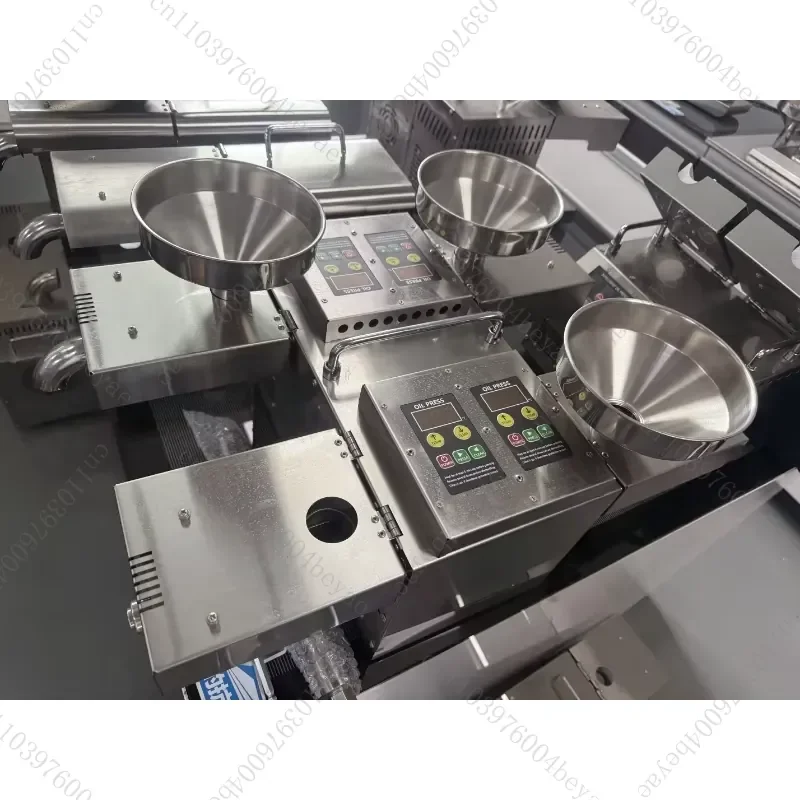 household stainless steel double head oil press automatic professional  rapeseed oil press
