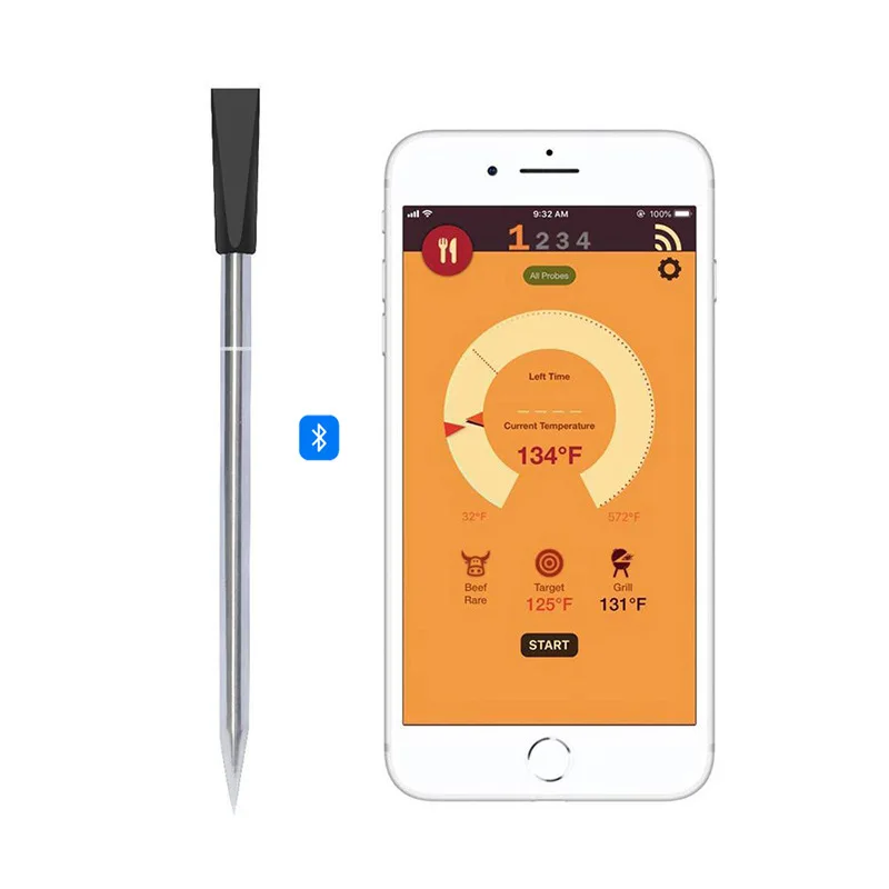

New Wireless Bluetooth BBQ Thermometer Smart Kitchen BBQ Food Temperature Meter Household Oven Digital Thermometer With Probe