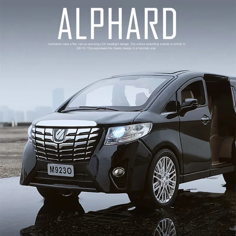 1:24 Toyota Alphard MPV Car Model Alloy Car Die Cast Toy Car Model Pull Back Children Toy Collectibles Free Shipping