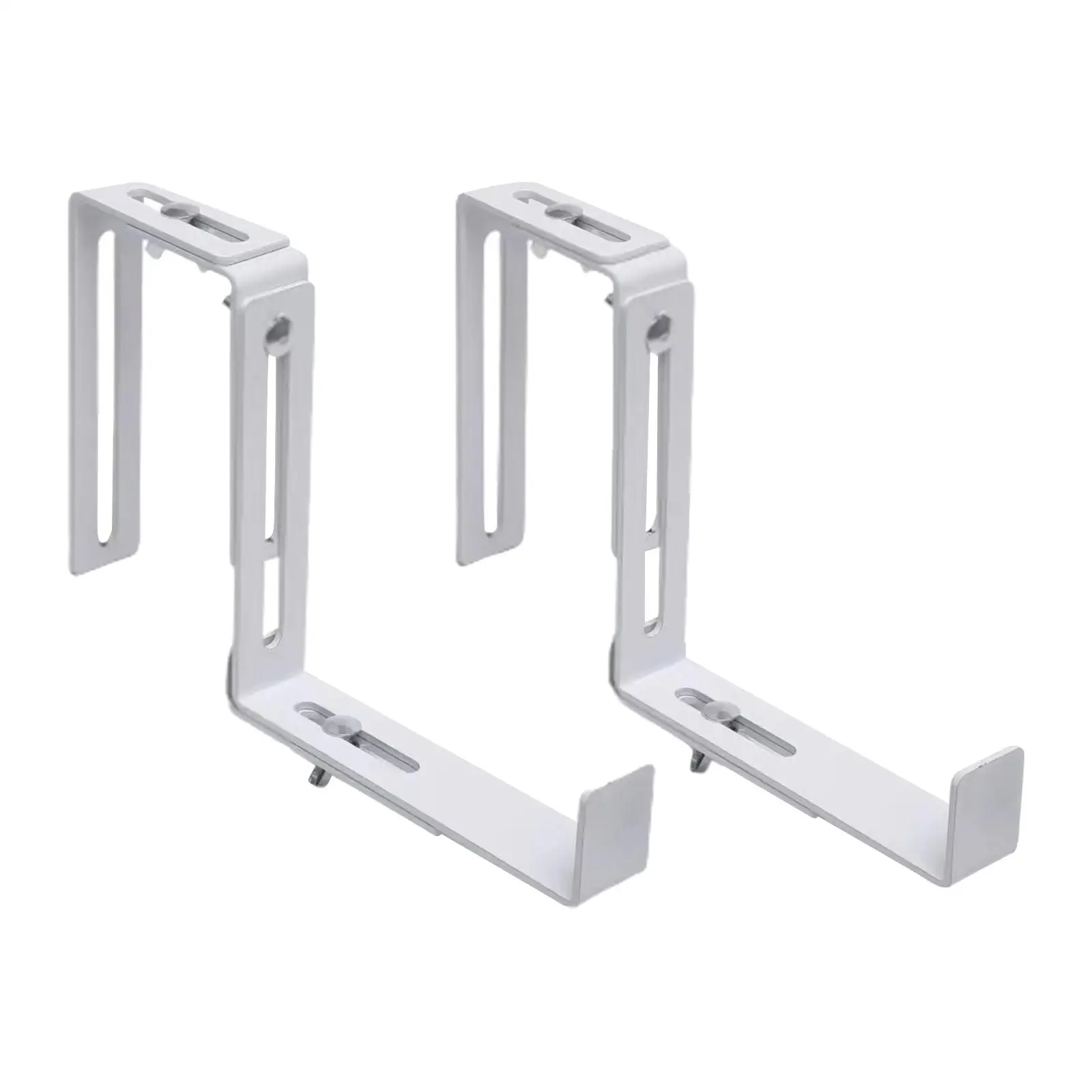 2Pcs Railing Planters Hooks Garden Plant Bracket Deck Durable Balcony Flower Box Holder Window Box Brackets Wind Chimes, etc.