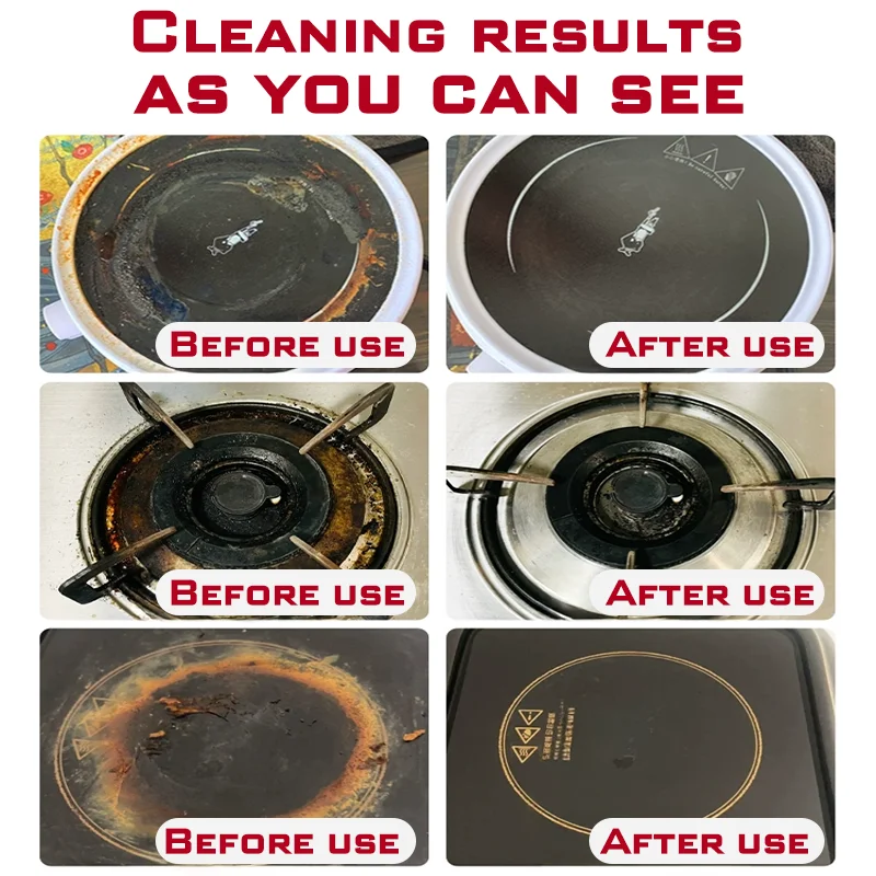 KJM 100ML Heavy-Duty Cooktop Cleaner And Polish for Glass Stovetops Induction Hobs Range Hoods - Kitchen Grease Remover