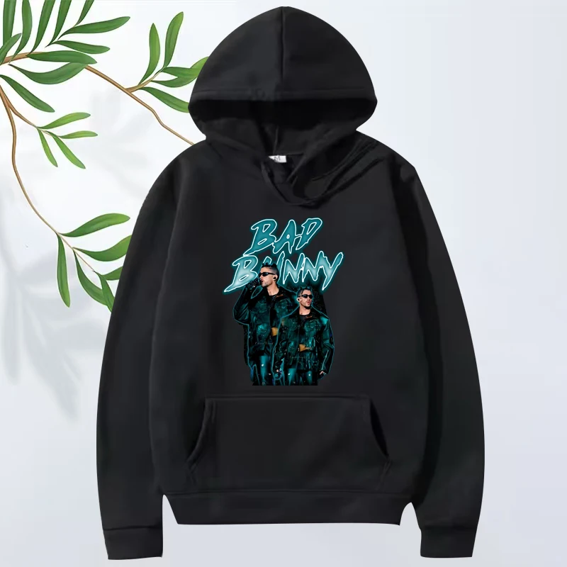 

Vintage Bad Bunny Essential Graphics hoodie 2025 new men women fashion cool Long sleeve streetwear print oversized hoodie unisex
