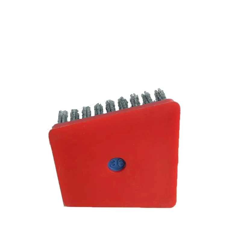 Brosse en Nylon avec Base rouge, 4 pouces, pour le polissage et le nettoyage de la pierre, du granit, du marbre