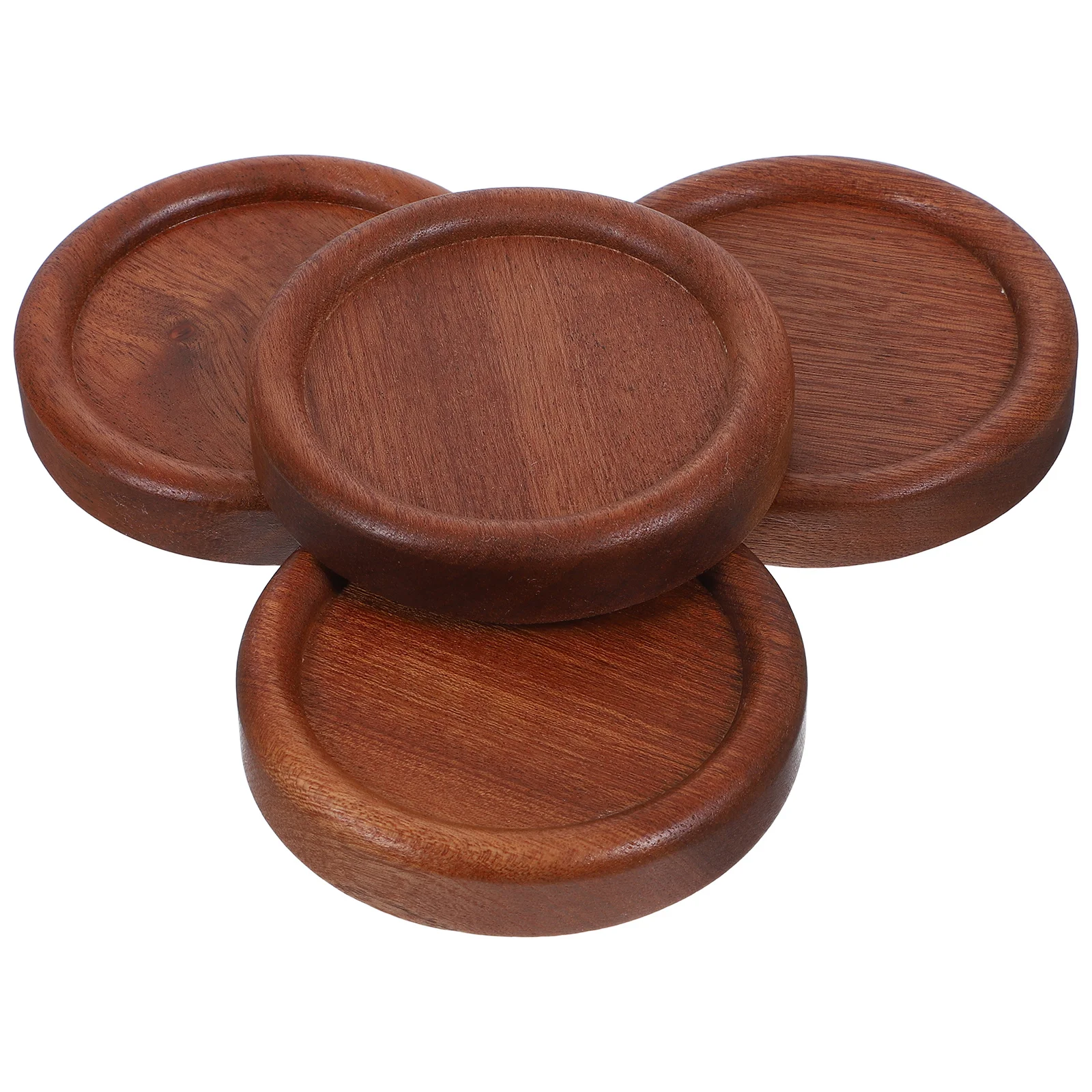 4 قطعة الوقايات الخشبية الحقيقية منصات كأس العزل الحراري المستديرة المضادة للانزلاق واقية شرب الحصير للمنزل طاولة القهوة قاعدة أكواب خشبية مستديرة