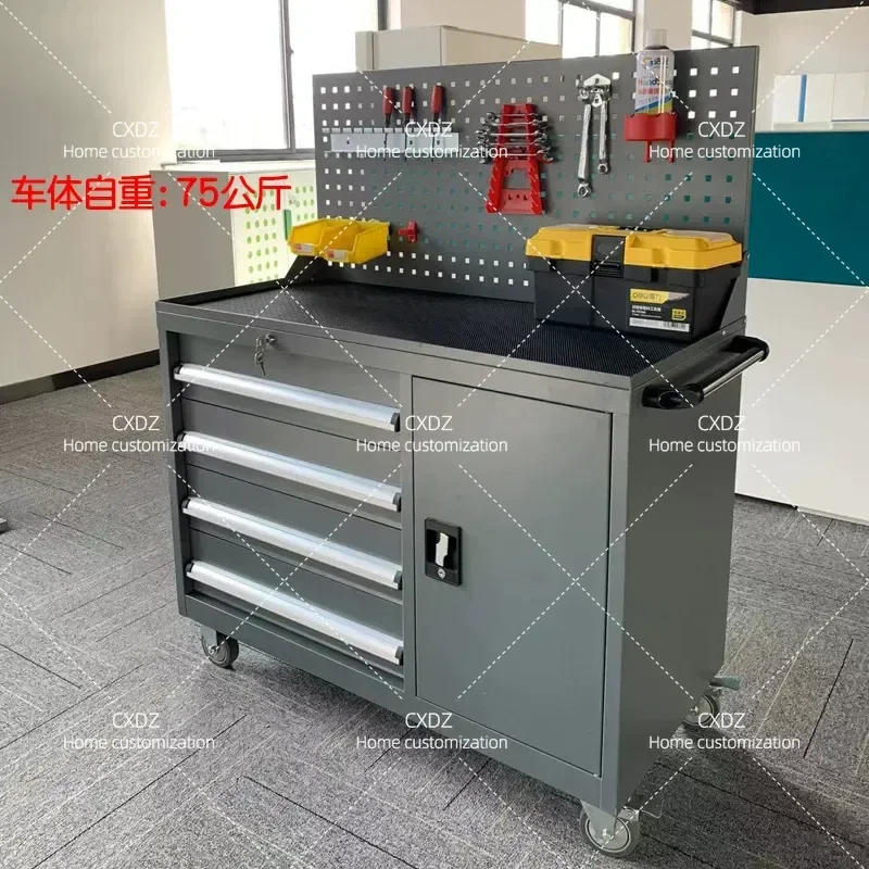 Heavy Duty Tool Cart Hardware Cabinet Auto Repair Multifunctional Locker Workshop Parts Storage Iron Box