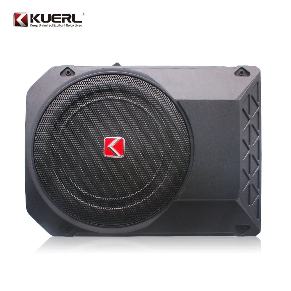 New Design 10 Inch RMS 200W MAX 800W 2.5ohm Under Seat Auto Audio Subwoofer Modified 12V Big Power Amplifier Slim Car Subwoofer