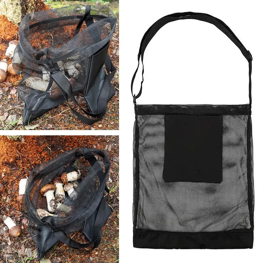 Outdoor Orchard Net Bag Mushroom Picking Bag Large Capacity Foldable Picking Bag Organization Storage Bags Home Storage