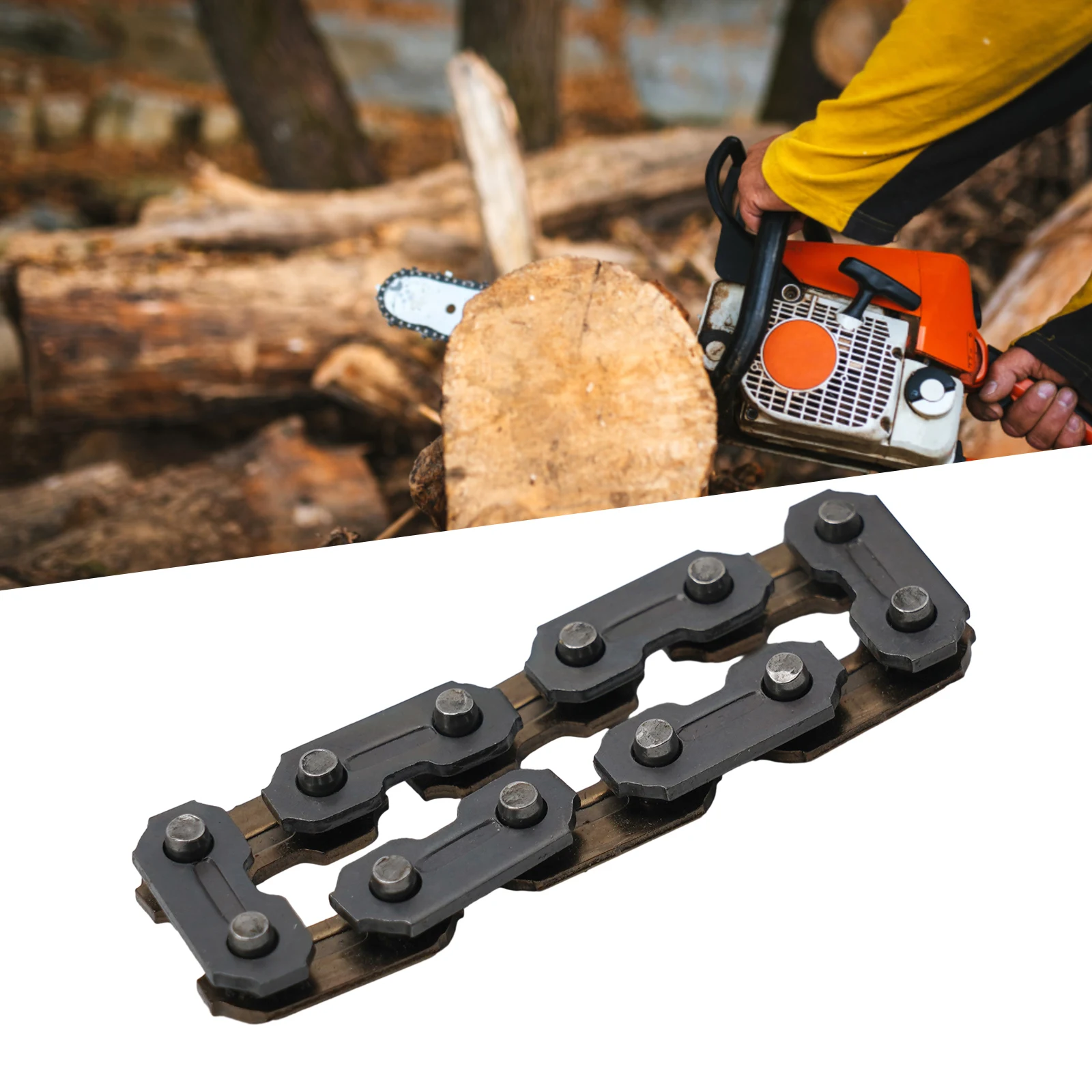 Chainsaw Chain Joiner Link Metal 17.4mm X 7.4mm 3/8 0.063 6pcs Chainsaw Parts Garden Power Tools Accessories Black