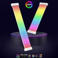 COOLMOON Power Supply Decorative Line 8Pin/24Pin ARGB LED Flexible Light Bar 5V Sync Multifunctional DIY Computer Accessories