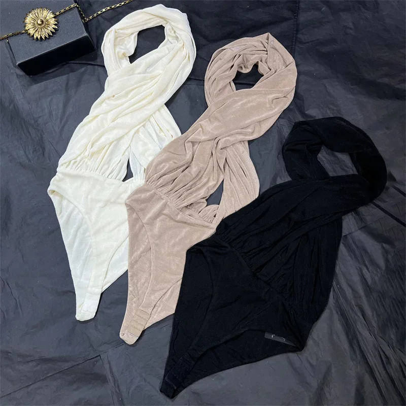 Women's vest New elastic knitted slim fit sleeveless top for summer 2025 Sexy backless women's corset Tank top T-shirts Crop top