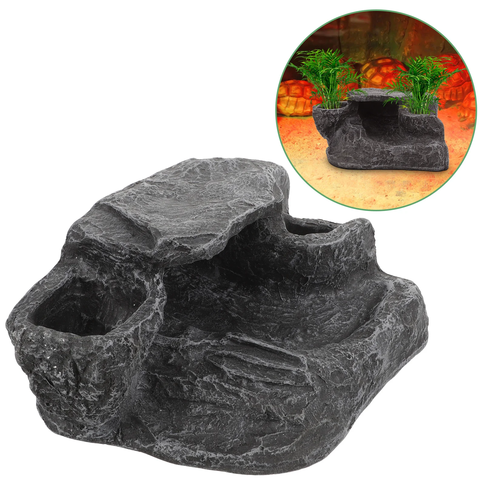 

Turtle Basking Platform Resin Waterproof Ramp For Fish Tank Terrarium Reptile Habitat Lizards Chameleons Tortoise