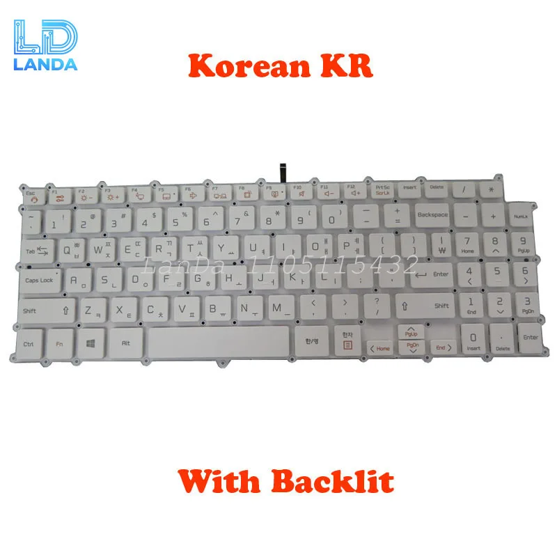 

With/No Backlit Keyboard For LG 15Z95N 15Z95N-G G.AA78B G.AAC6U1 G.AAE6U1 G.APS5U1 G.ARS6U1 15Z95N-H H.AAS8U1 Korea KR White New