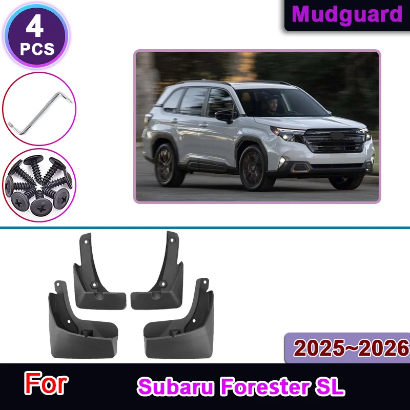 

Брызговики (фартуки) для Subaru Forester 2025-2026 SL, защита от грязи, передние и задние, антиобледенитель, внешние автомобильные аксессуары