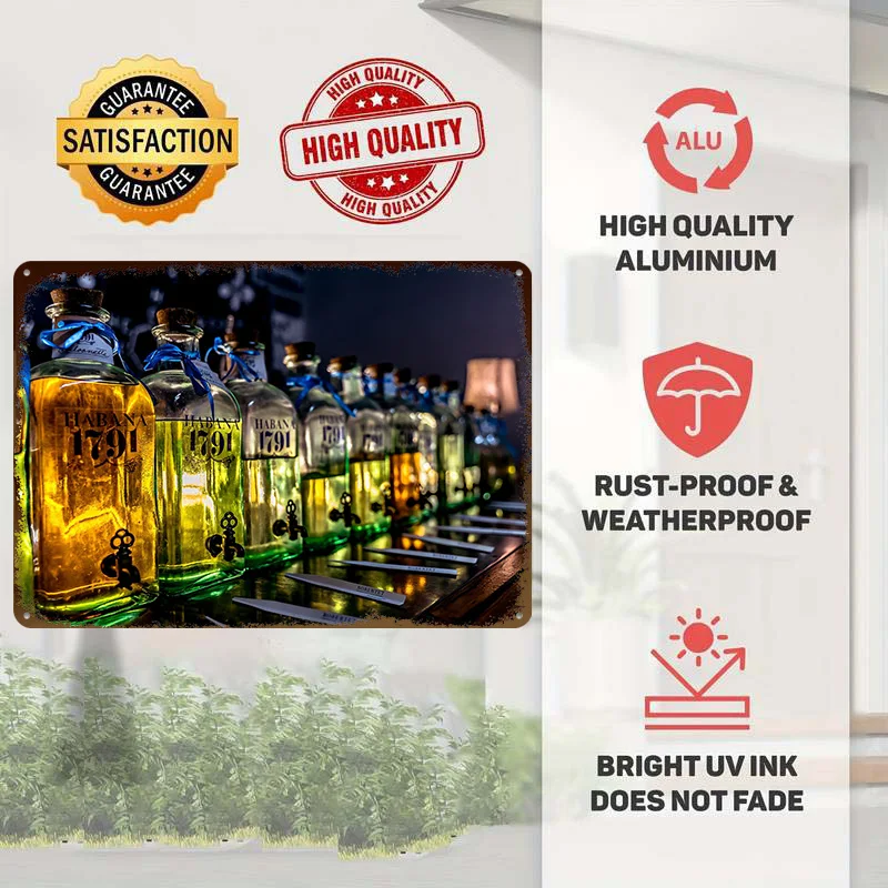 Havana Bar Tinplate Poster Customized Wall Art Retro Vintage Metal Signs for Fans Home Decorations Living Room Desk Decor House