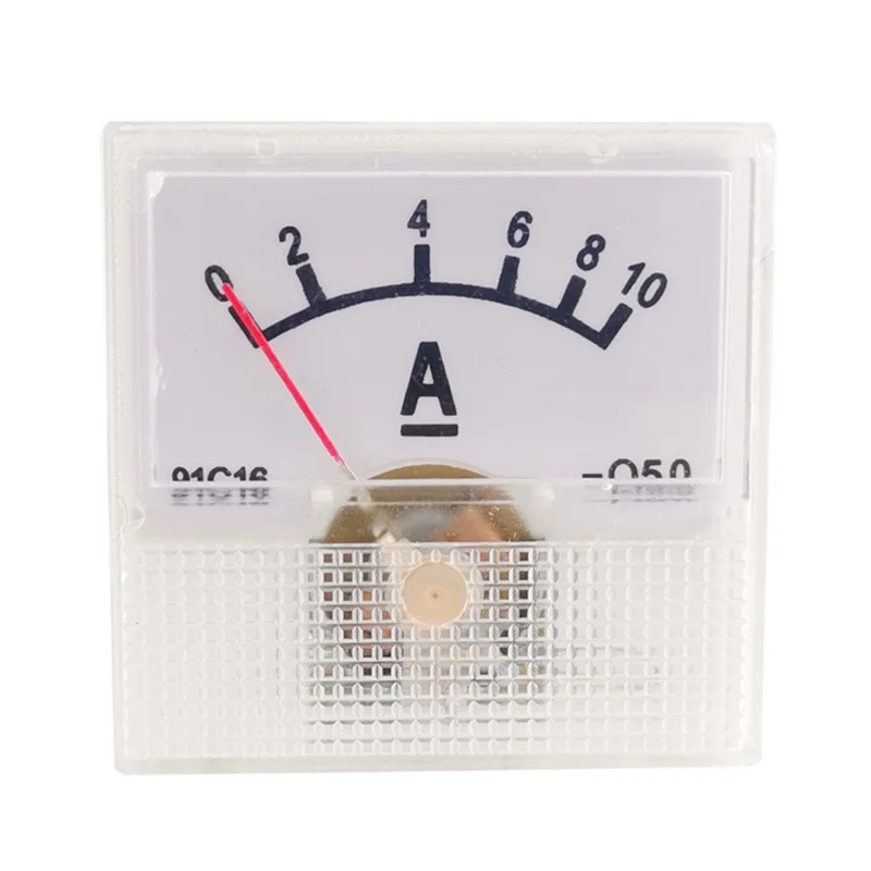 91C16 40X40MM 10A Analog DC Ammeter Pointer Type Panel Meter for Voltage Current Measurement