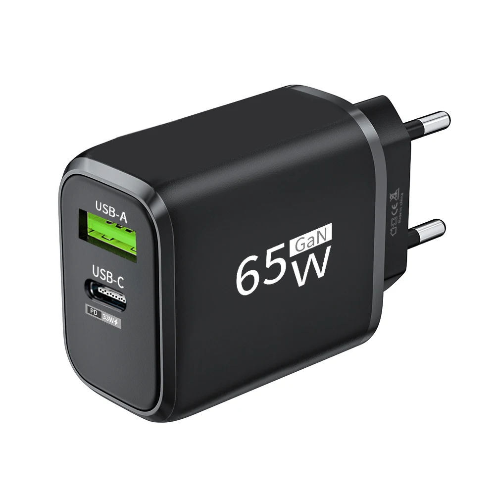 65 واط GaN USB PD الهاتف المحمول شاحن سريع USB نوع C منافذ متعددة محول الشحن السريع شاحن السفر عالي السرعة آيفون Xiaomi