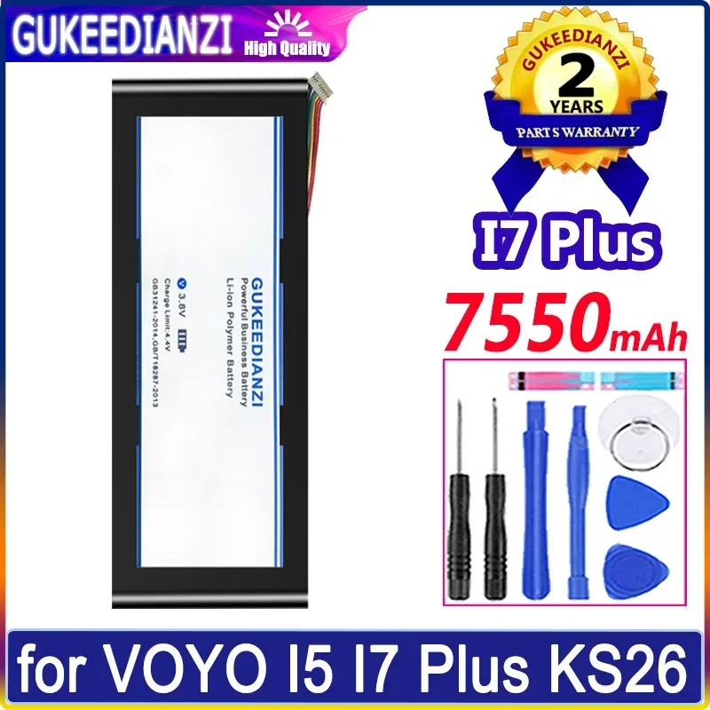 

GUKEEDIANZI Battery 7550mAh for VOYO I5 I7Plus I7 Plus KS26 High Quality Batterij Batteries