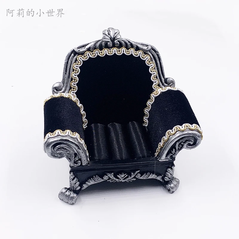 1:12 Doll House Leisure Sofa Chair11 Mini Furniture Accessories ob   Gsc Model Molly Toy Single Double Sofa Ornament