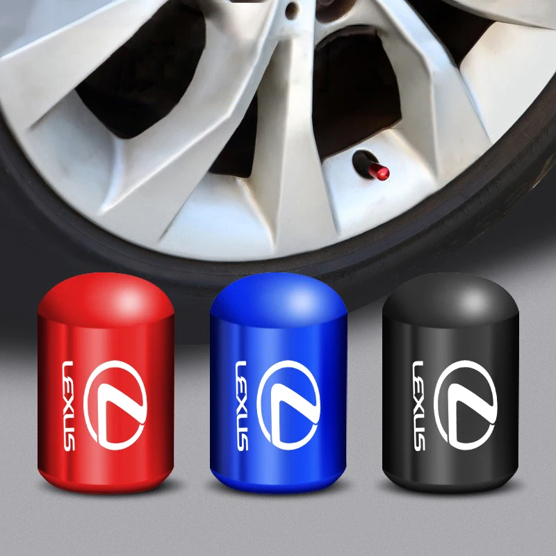 4pcs Aluminium alloy Car Wheel Tire Valve Stem Caps Anti-theft Cover Accessory For Lexus RX330 IS250 RX350 IS300h ES350 GS300 UX