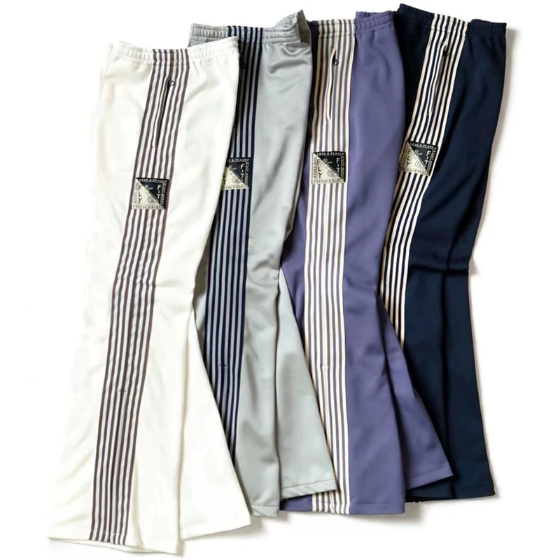 25FW Kapital Hirata and Hong Japan Style Tricolor Polyester Side Zipper Vertical Stripe Elastic Casual Popular Loose Pants