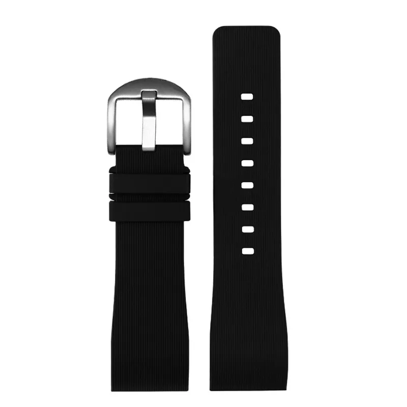 20mm 23mm  Watch Strap For Cartier Sandoz Santos 100 W20073X8 W20106X8 W2020008 Silicone Rubber Bracelet Men Women Black Belt